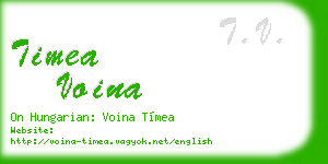 timea voina business card
